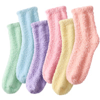 Fuzzy Socks for Women 6 Pairs - Cozy Socks for Women Fluffy Socks Winter Warm Comfy Socks Women